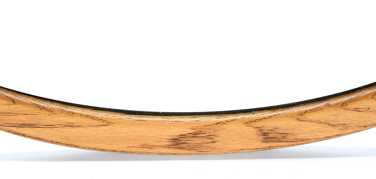 Vintage Oak Oval Wall Mirror