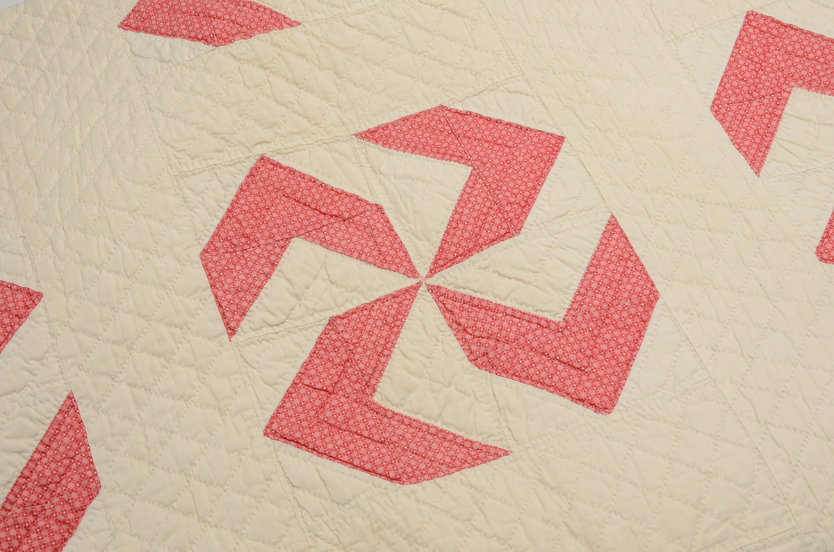 Handcrafted "Pinwheel" Patterned Quilt