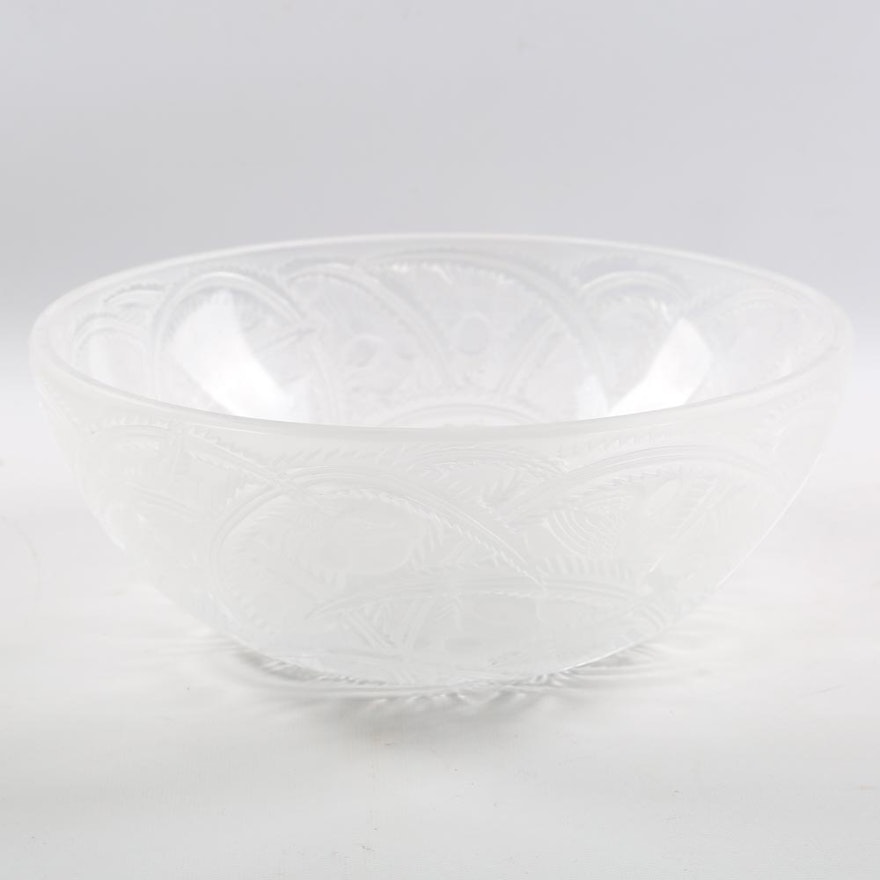 Lalique France "Coupe Pinsons" Crystal Bowl