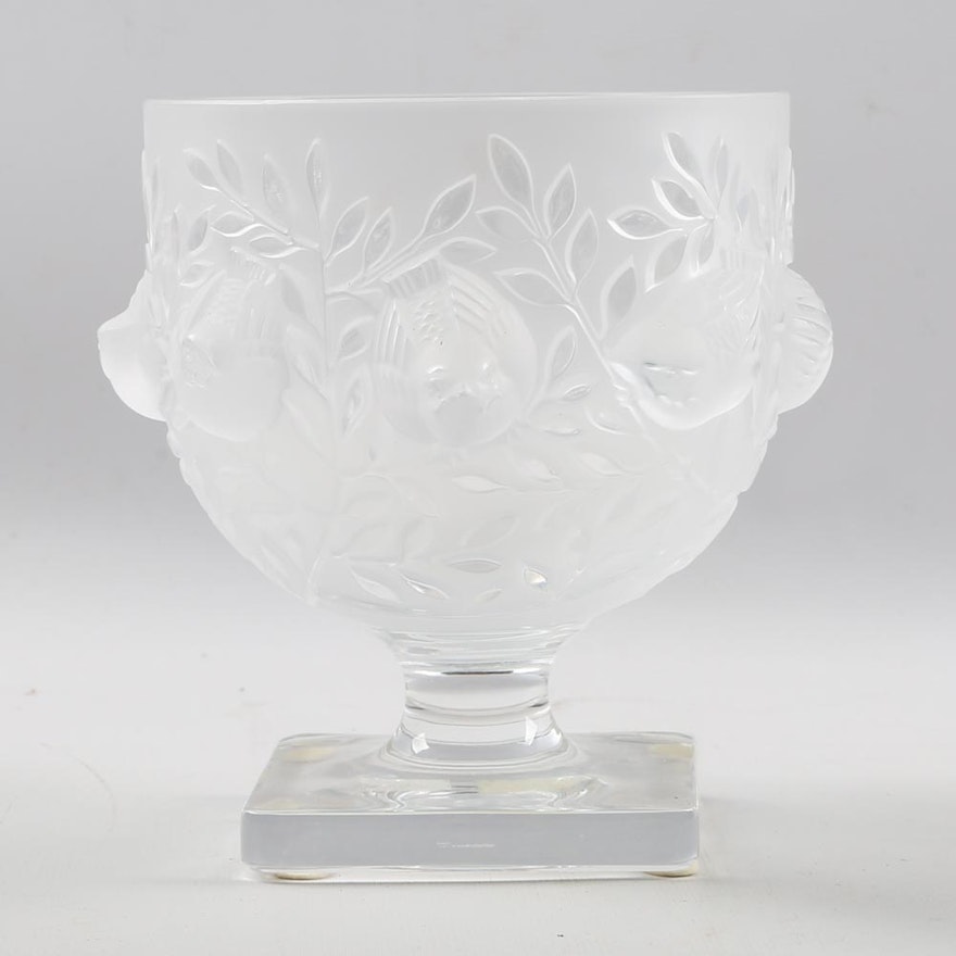 Lalique France "Elisabeth" Crystal Vase