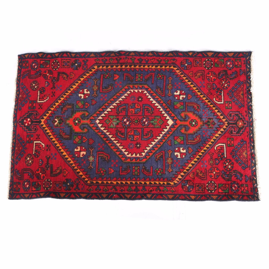 Semi-Antique Hand-Knotted West Persian Accent Rug
