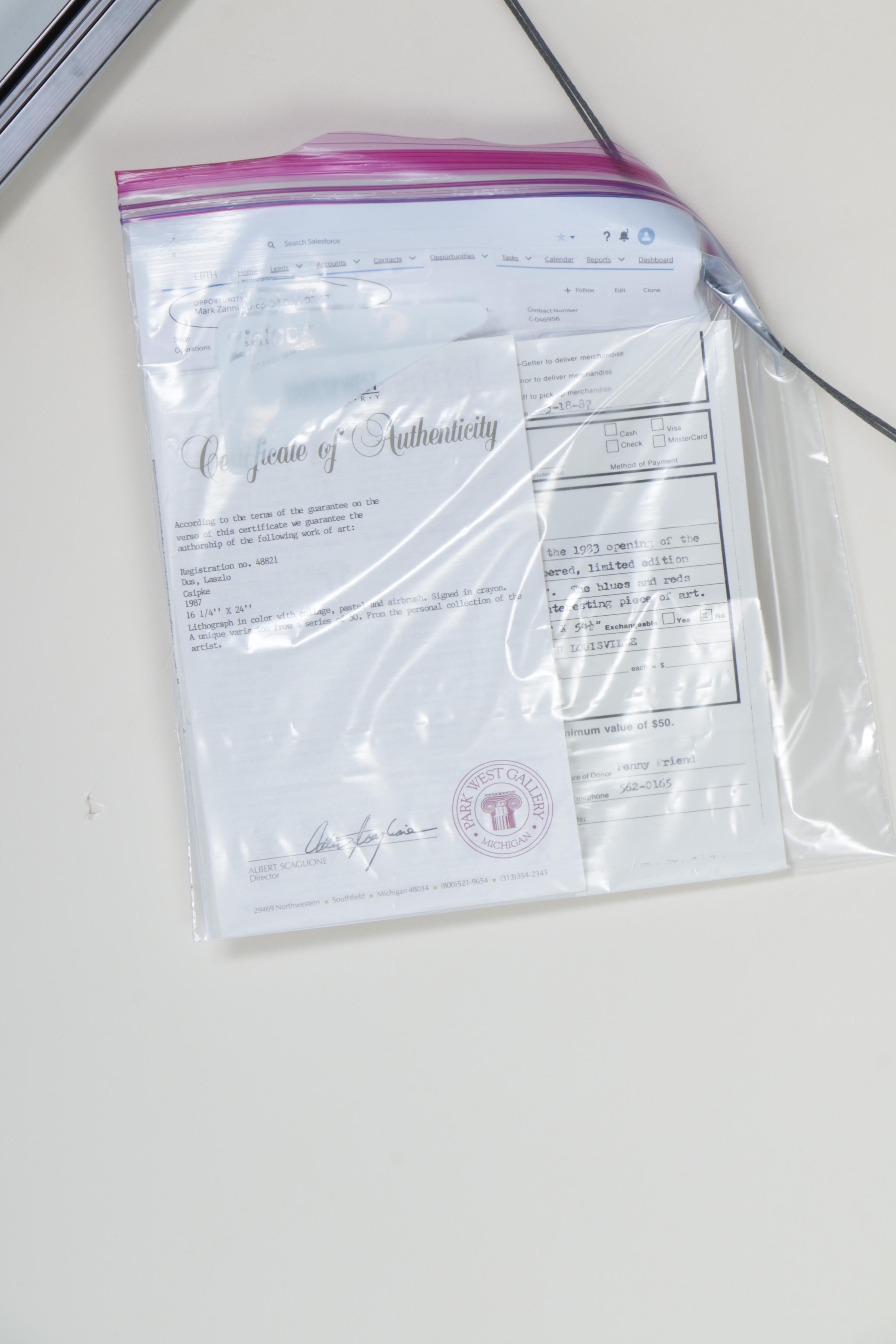 1983 Jim Dine Limited Edition Offset Lithographic Poster for the "Kentucky Center for the Arts"