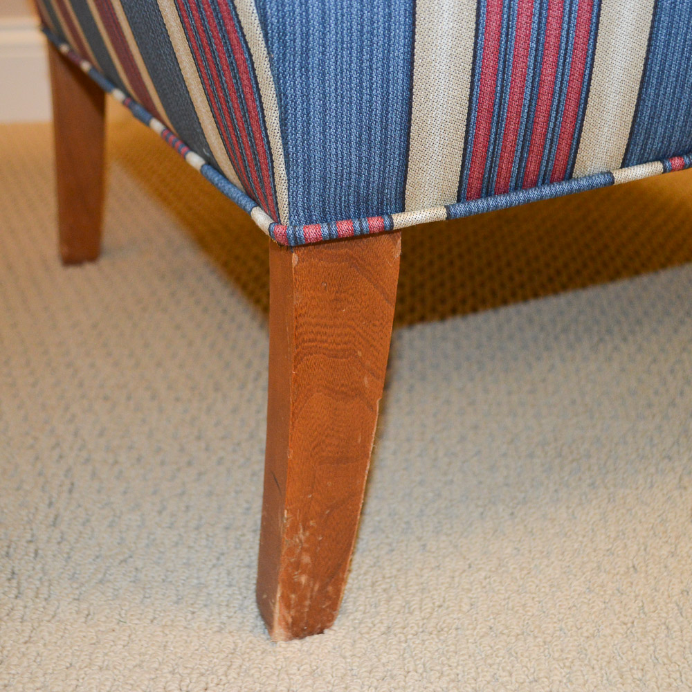 Vintage Queen Anne Style Wing Back Chair