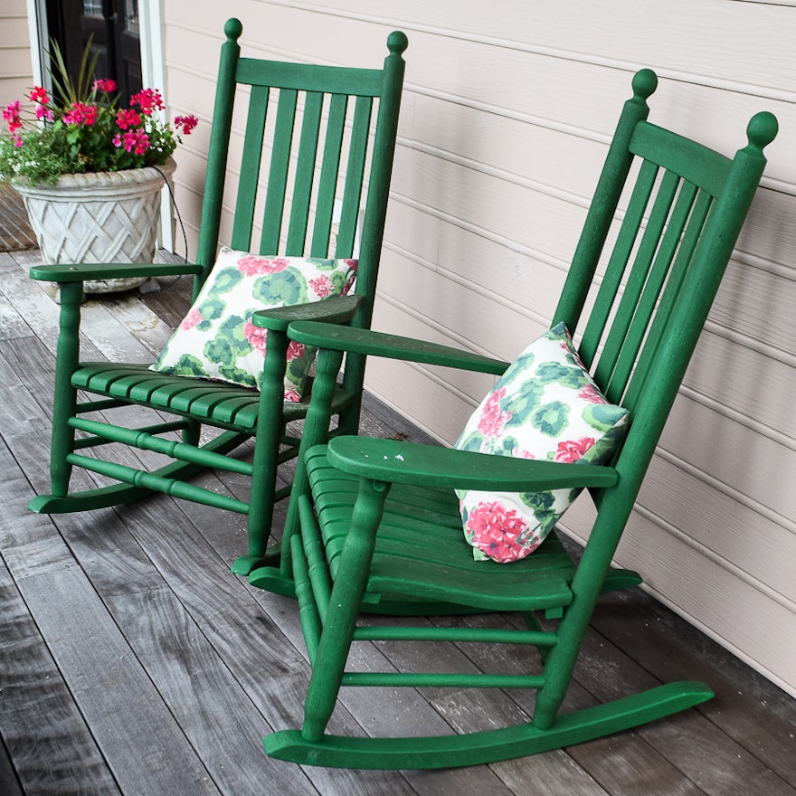 Pair of Painted Rocking Chairs