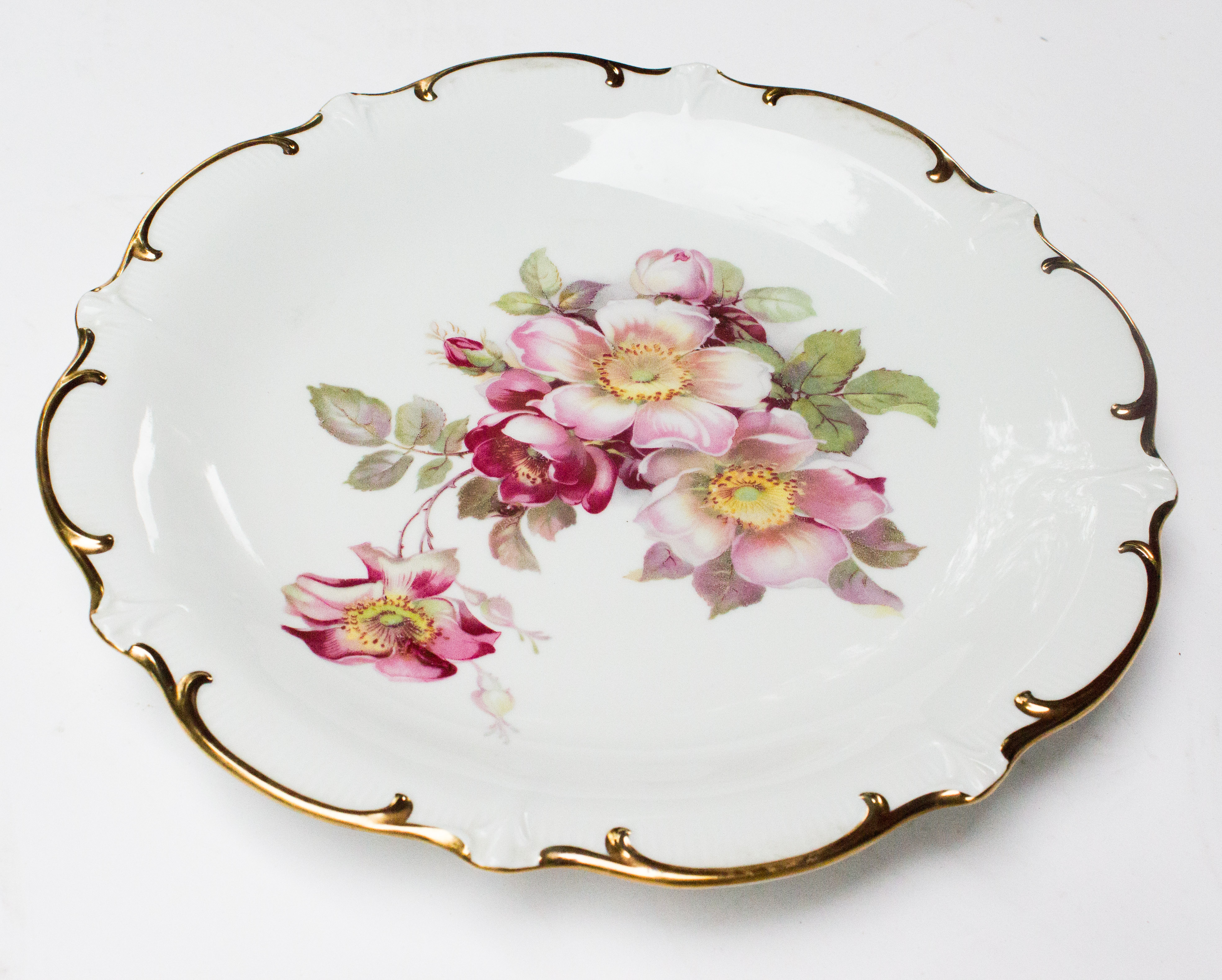 Floral Design Porcelain Serving Pieces