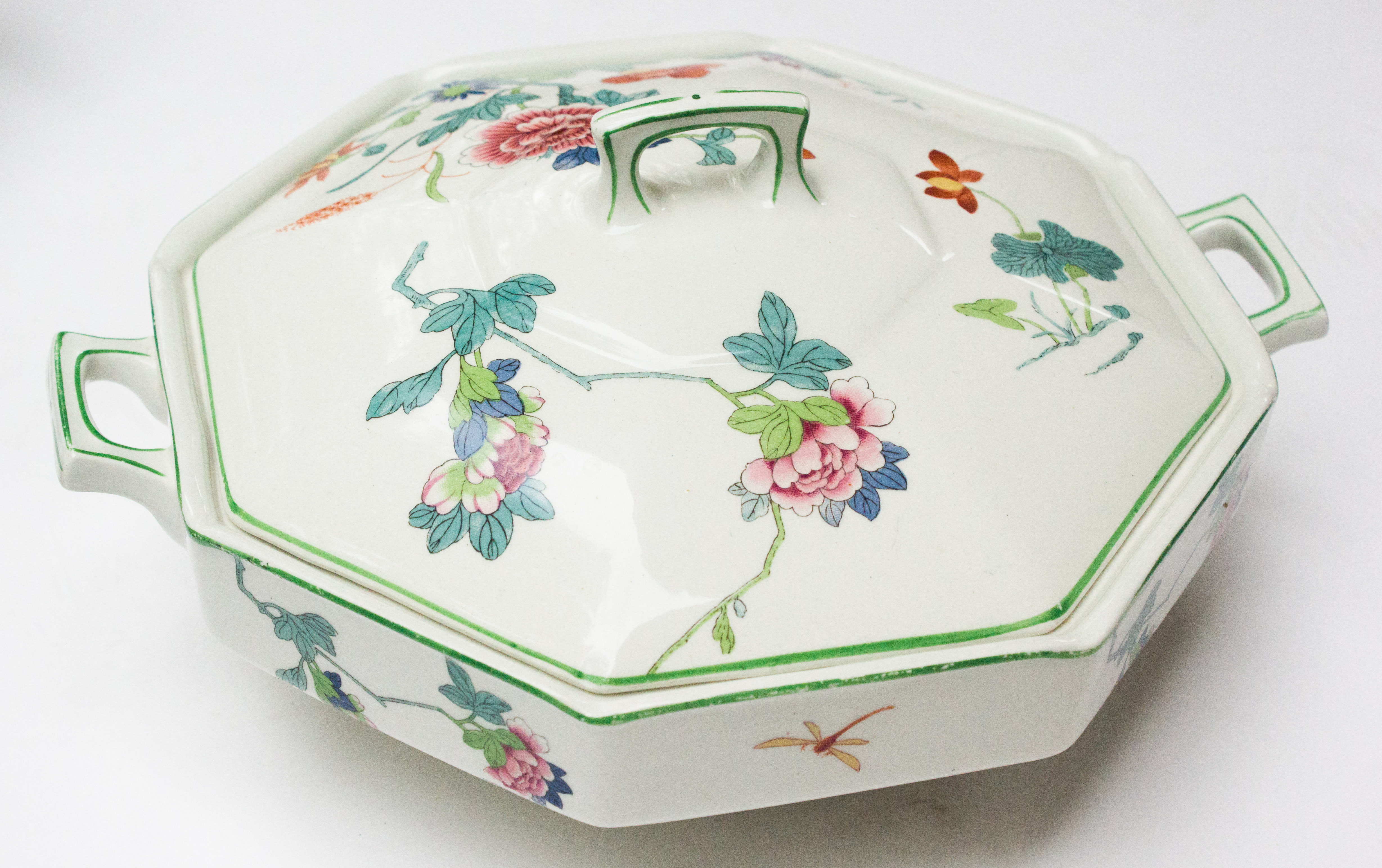 Floral Design Porcelain Serving Pieces