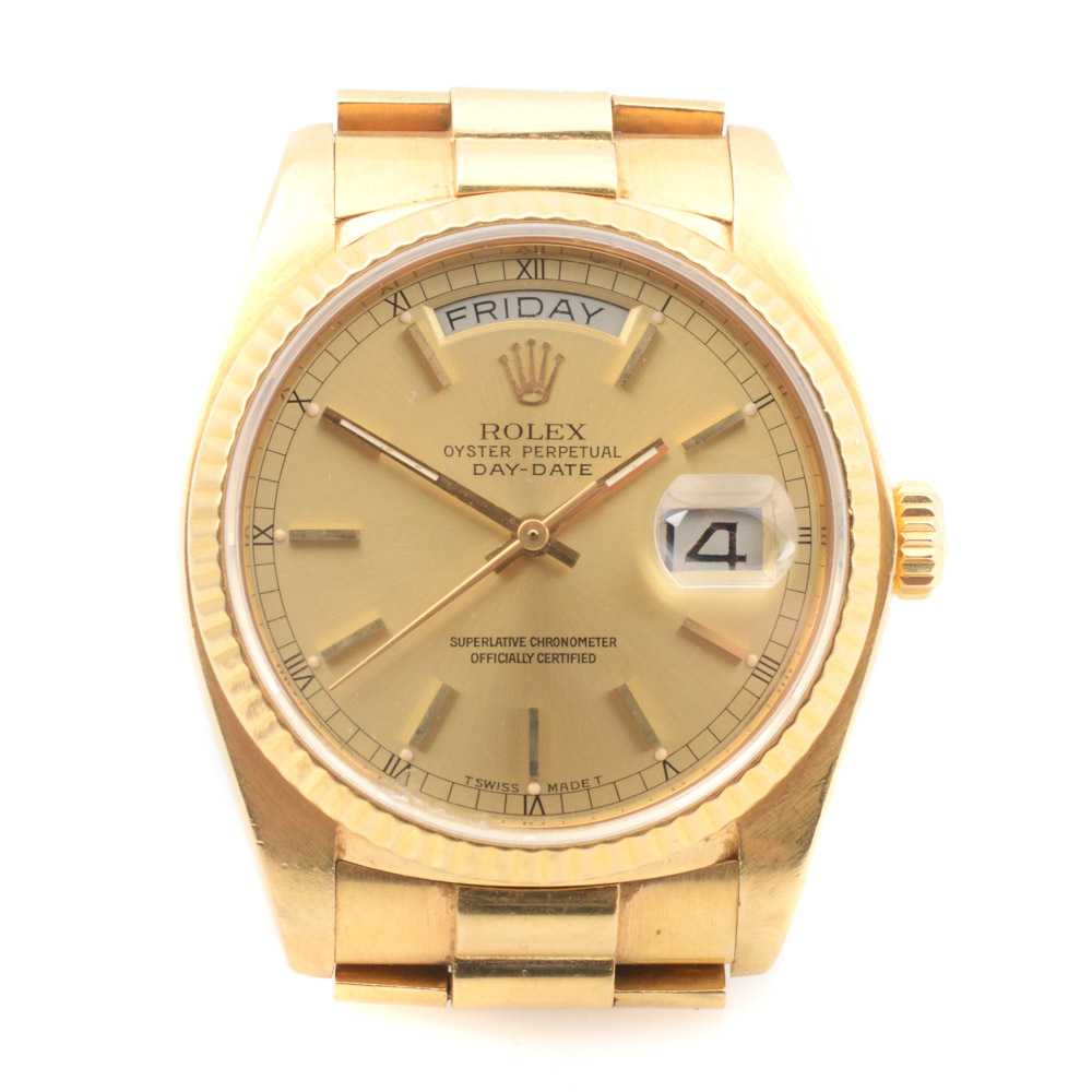 18K Yellow Gold Rolex Presidential Watch
