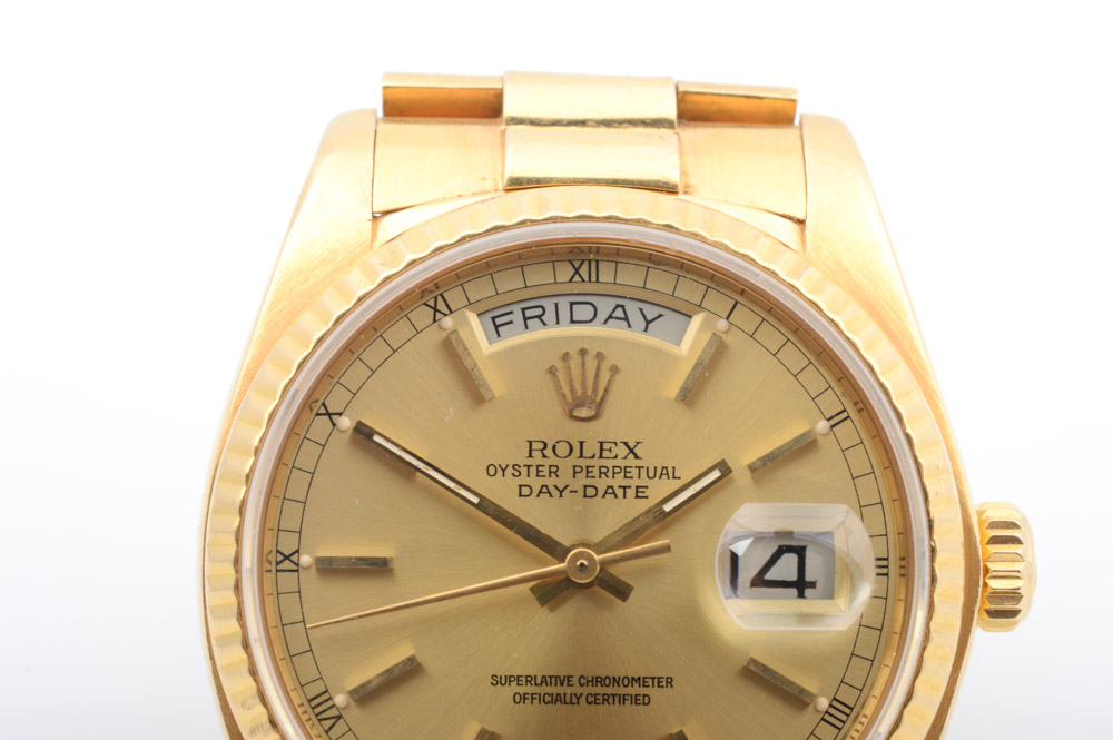 18K Yellow Gold Rolex Presidential Watch