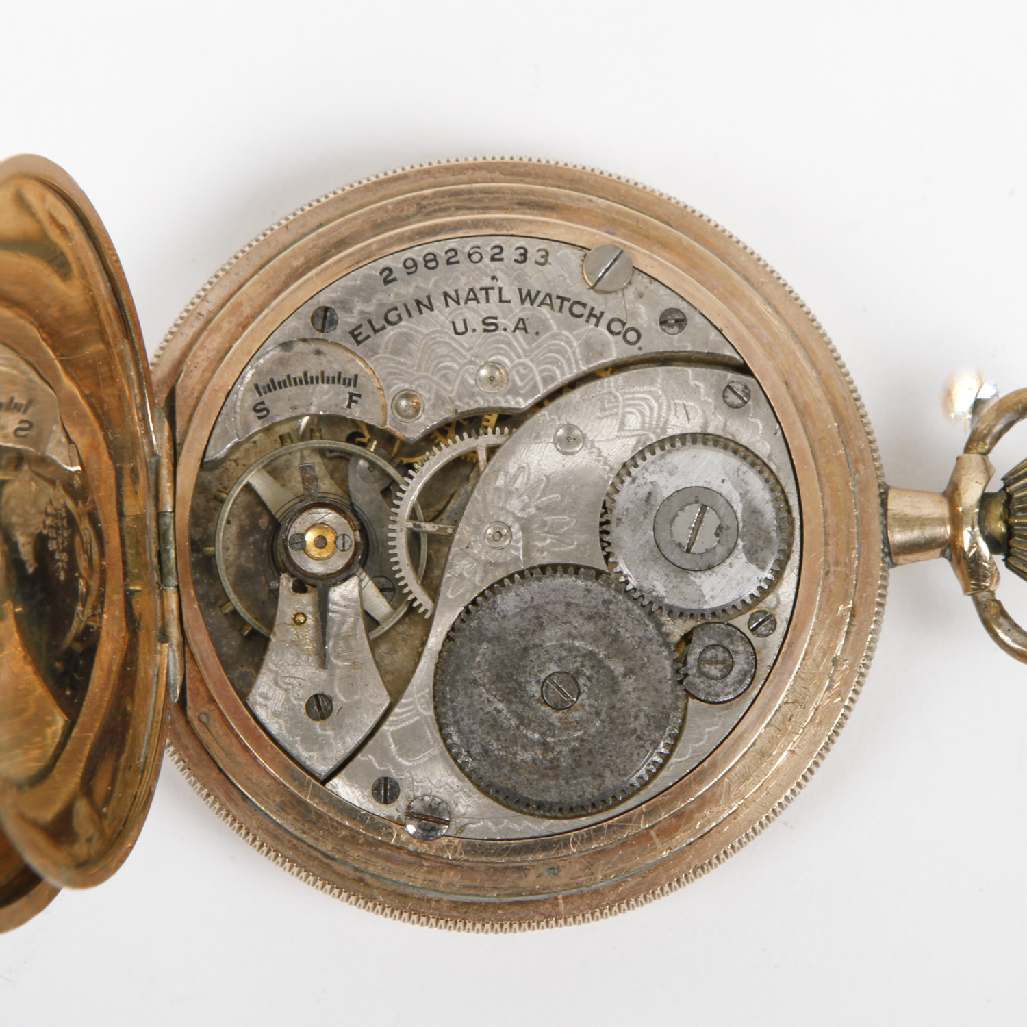 Vintage Elgin Gold Filled Hunter Pocket Watch