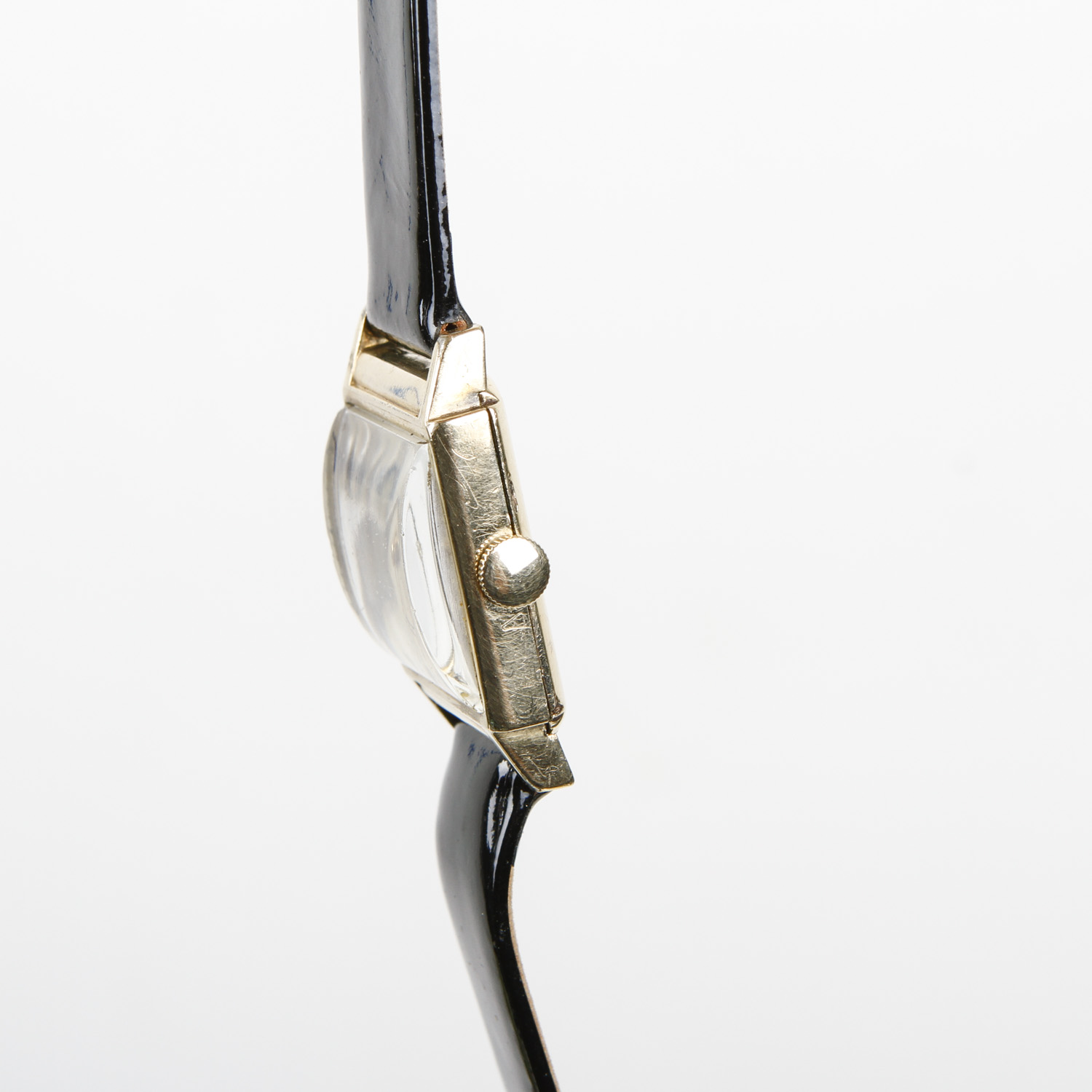 Vintage Lord Elgin Watch with Patent Leather Strap