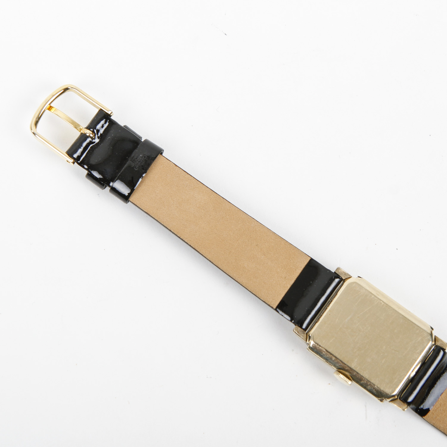 Vintage Lord Elgin Watch with Patent Leather Strap