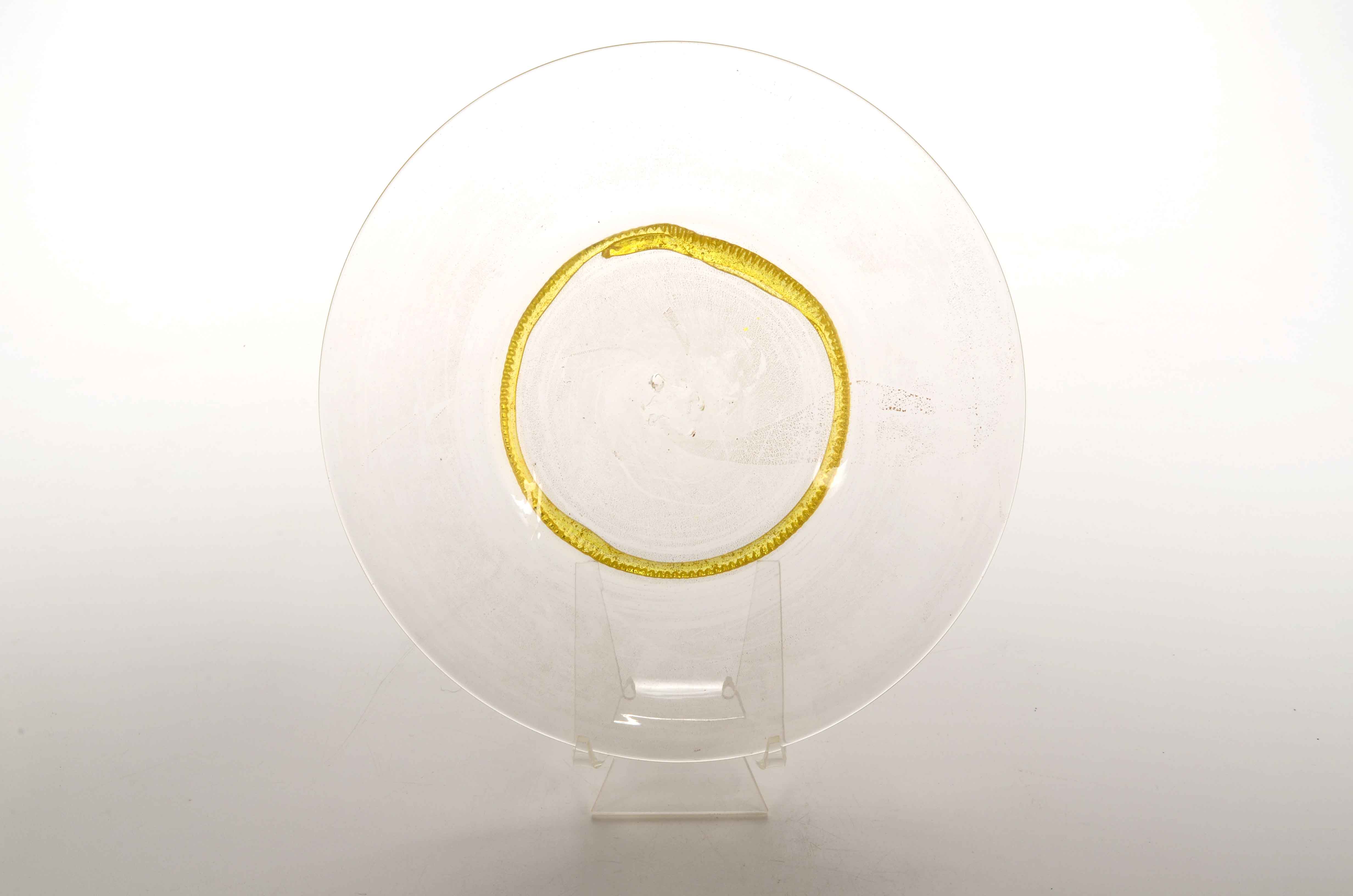 Hand Blown Glass Murano Saiviati Luncheon Set