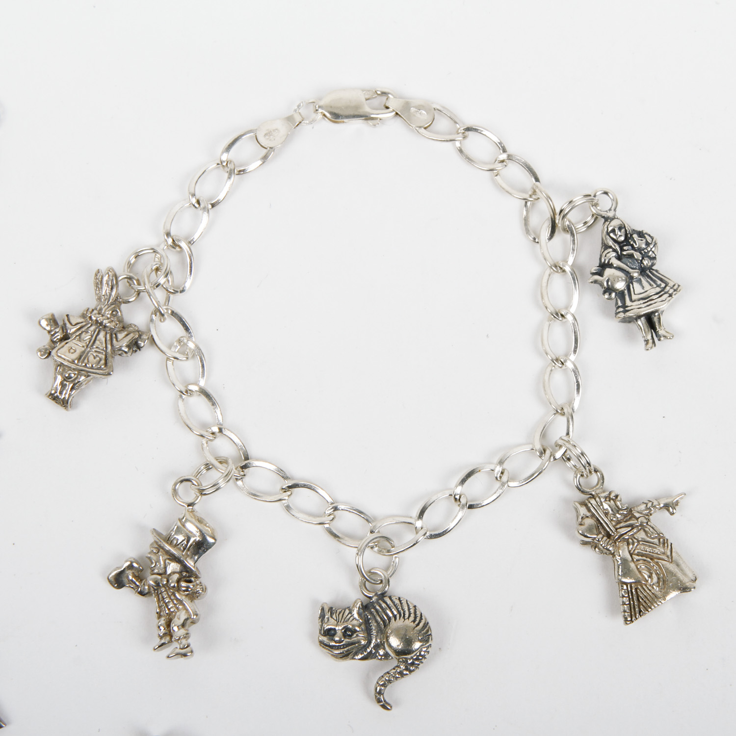 Pair of Sterling Silver Charm Bracelets with Loose Charms