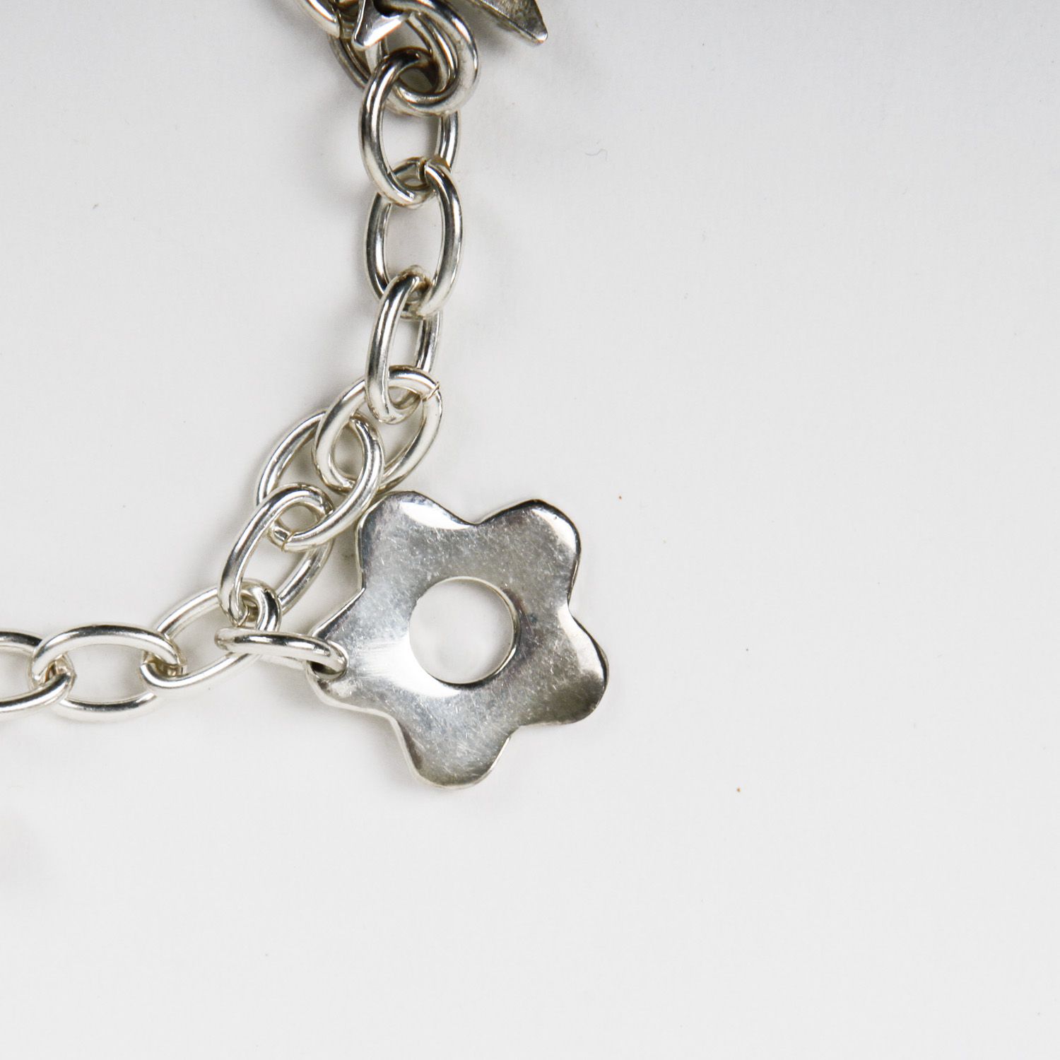 Pair of Sterling Silver Charm Bracelets with Loose Charms