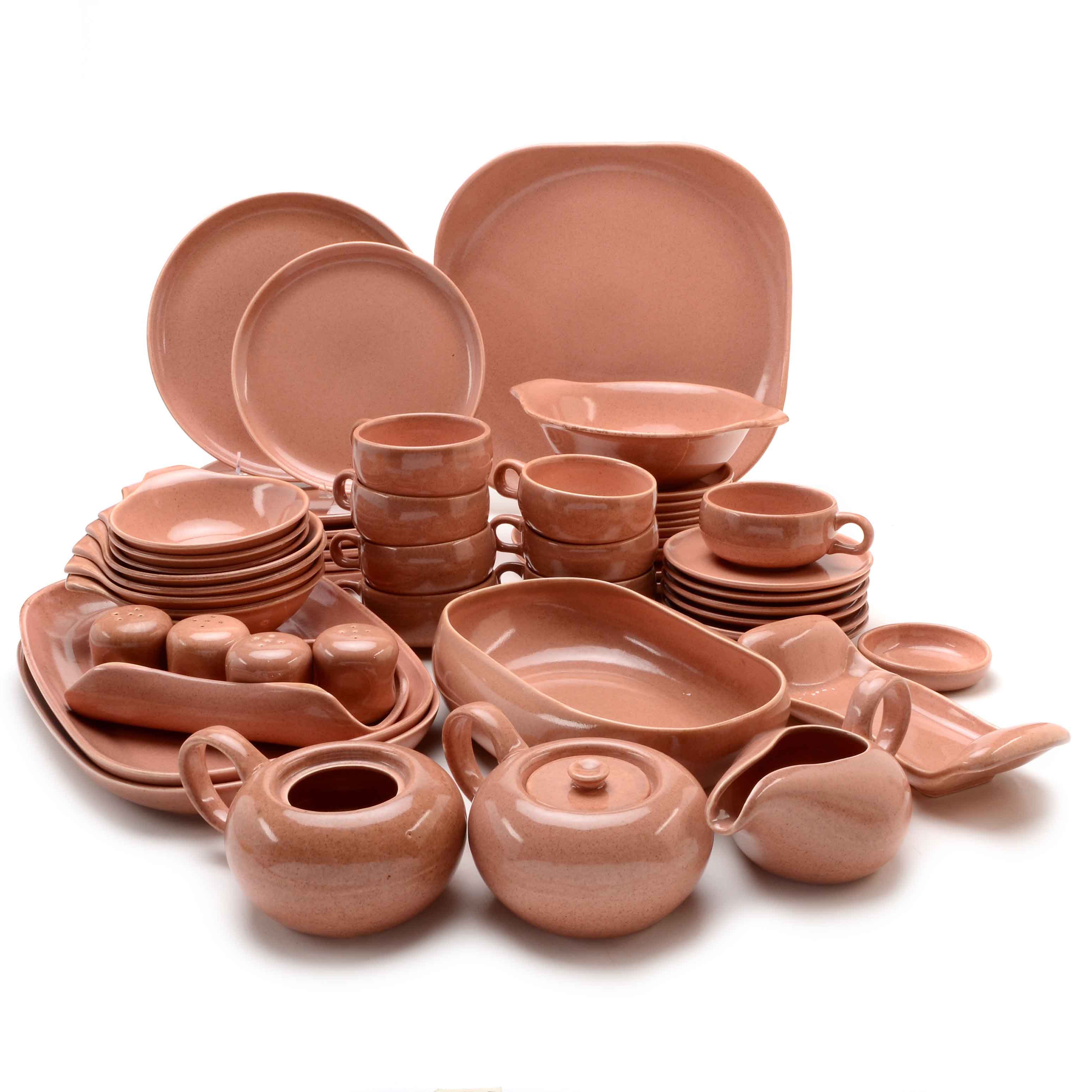 Fifty-Two Piece Set of Russel Wright "American Modern" Dishes