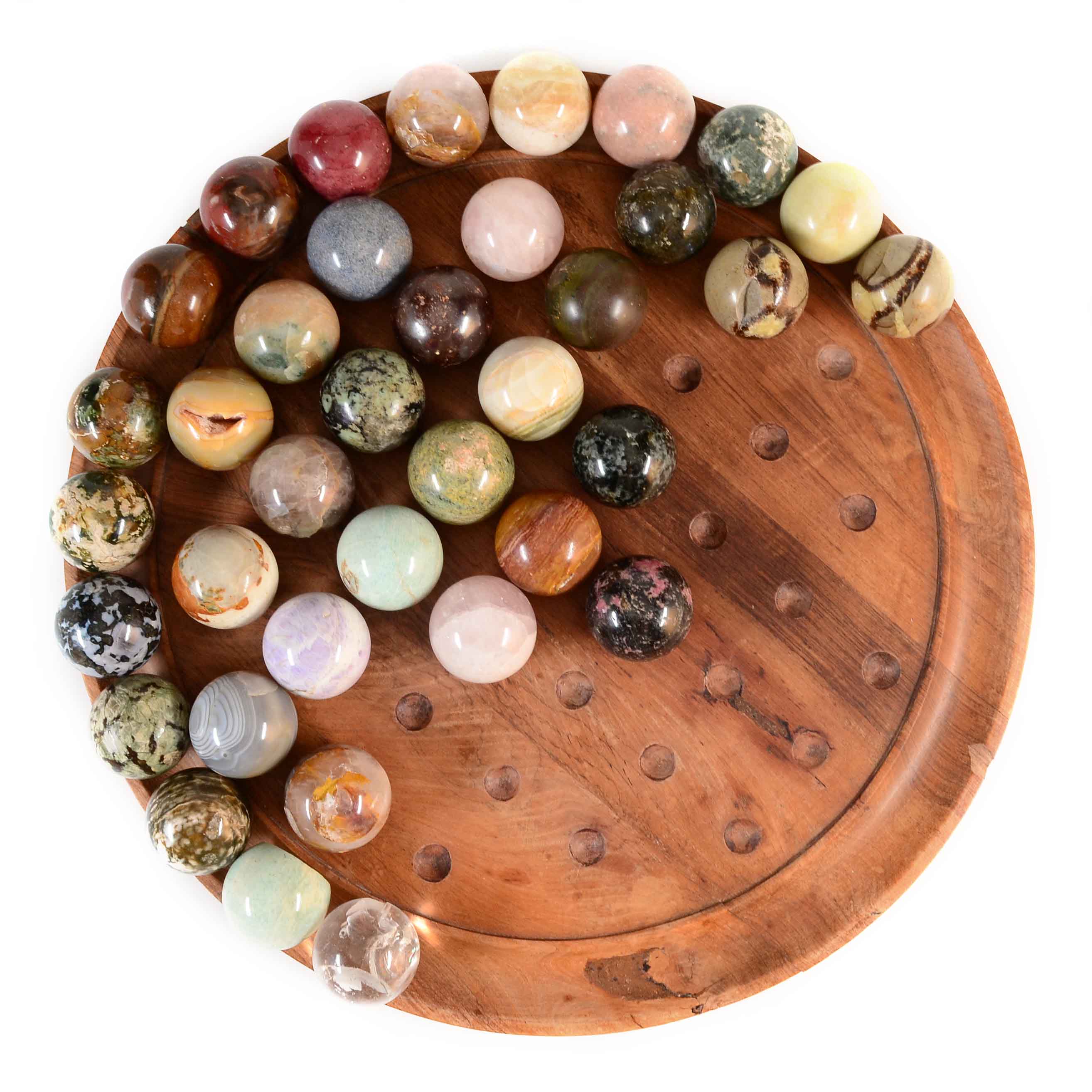 Wooden Handmade Solitaire Game Set