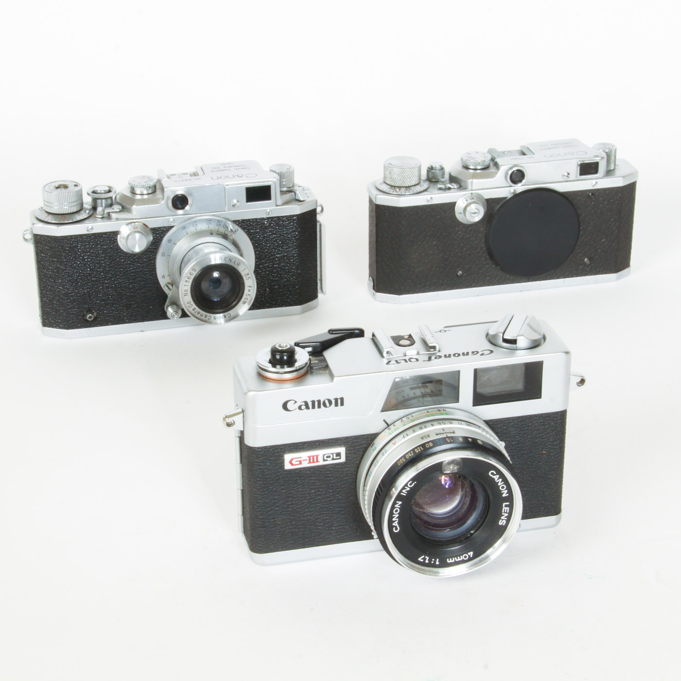 Collection of Vintage Canon 35mm Cameras
