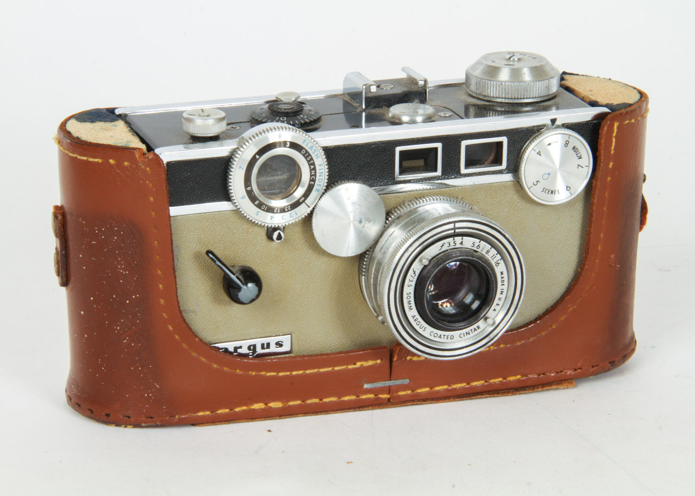 Collection of Six Vintage Argus Cameras and Lenses