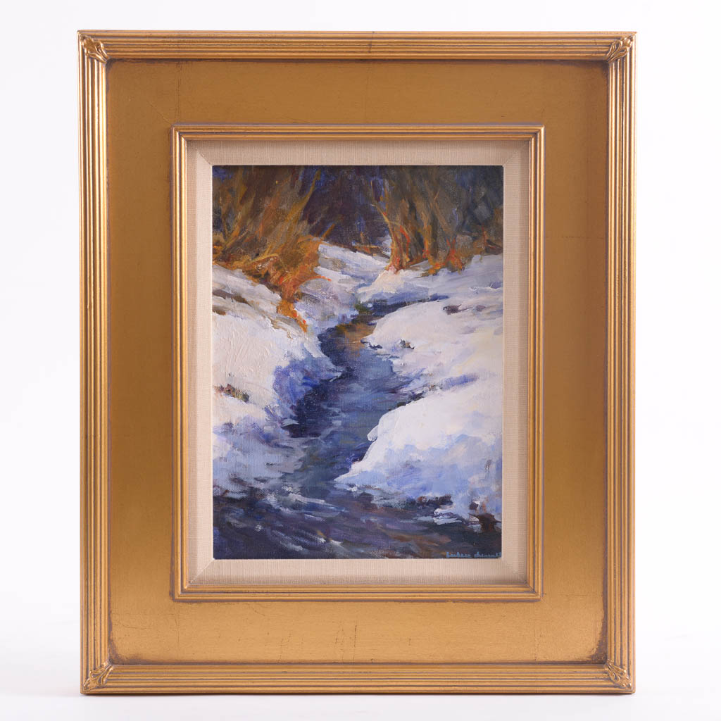 Barbara Chenault "Snow On The Banks" Original Oil Painting
