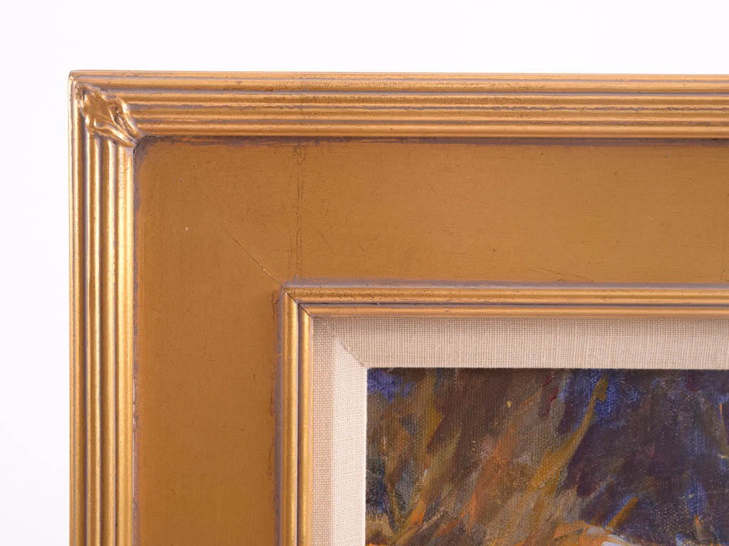 Barbara Chenault "Snow On The Banks" Original Oil Painting