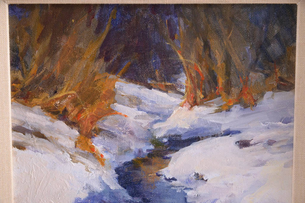 Barbara Chenault "Snow On The Banks" Original Oil Painting