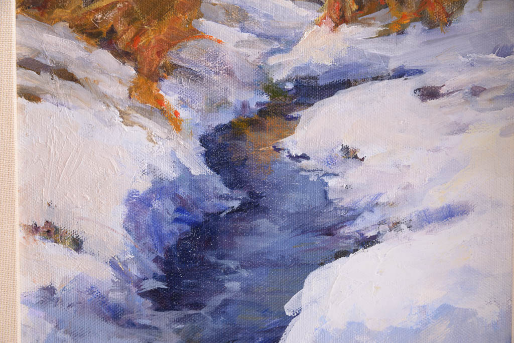 Barbara Chenault "Snow On The Banks" Original Oil Painting