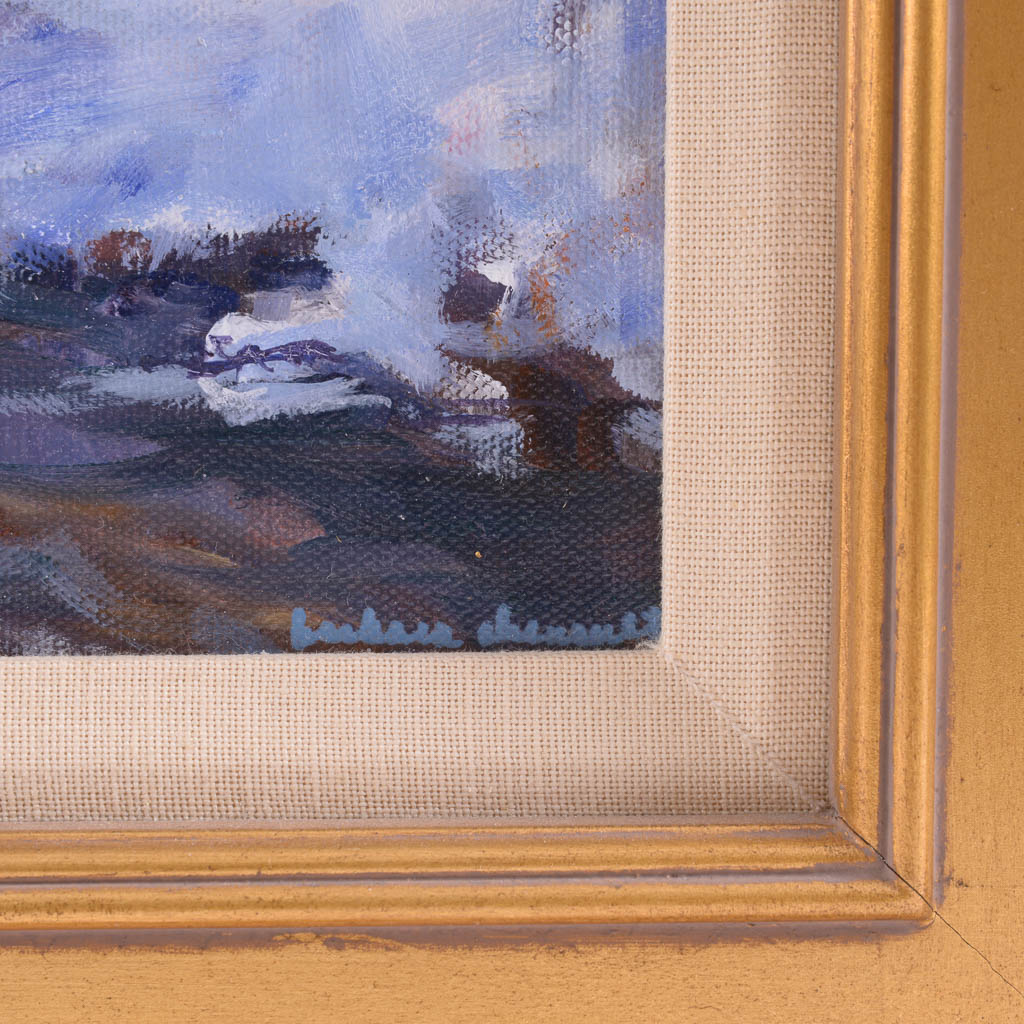 Barbara Chenault "Snow On The Banks" Original Oil Painting