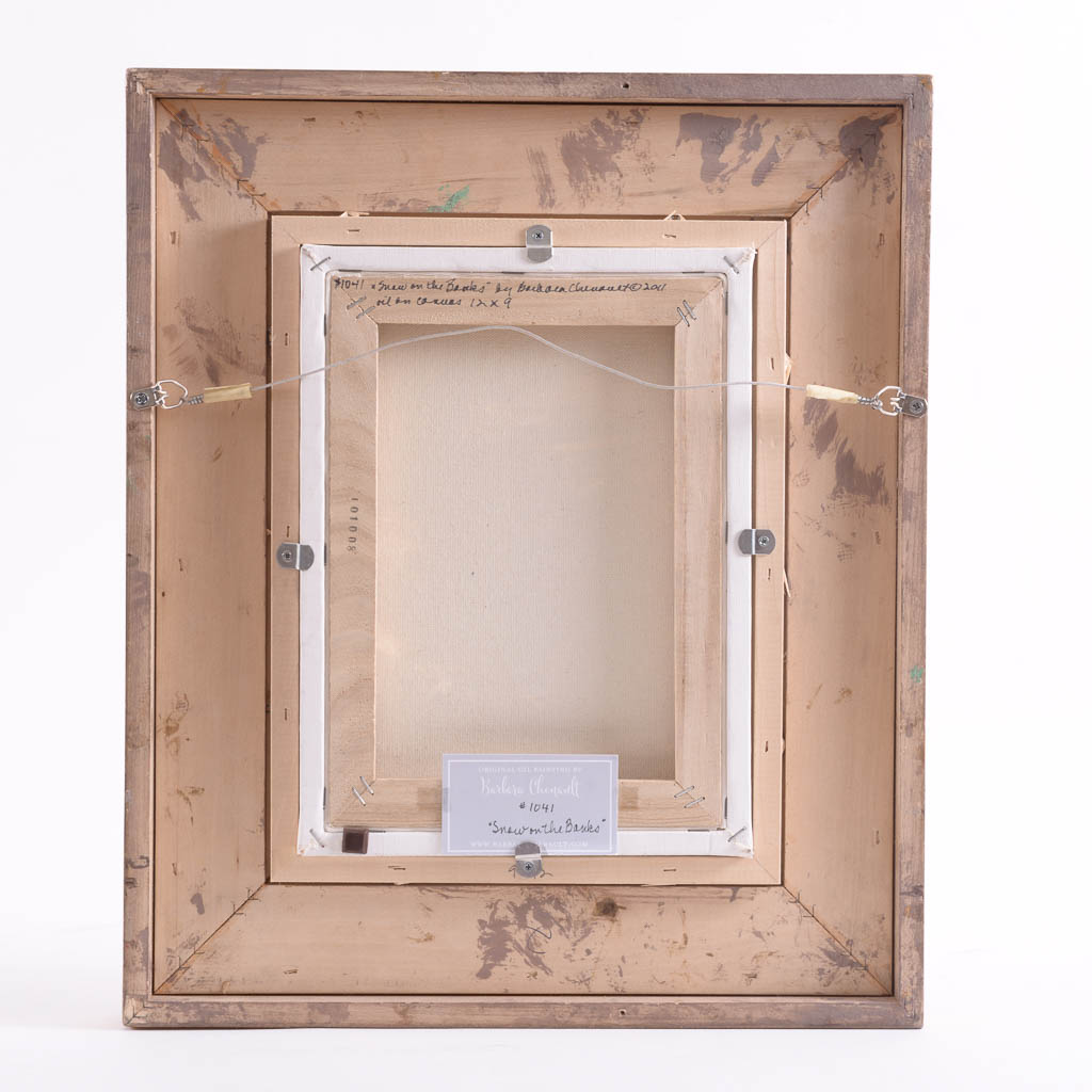 Barbara Chenault "Snow On The Banks" Original Oil Painting