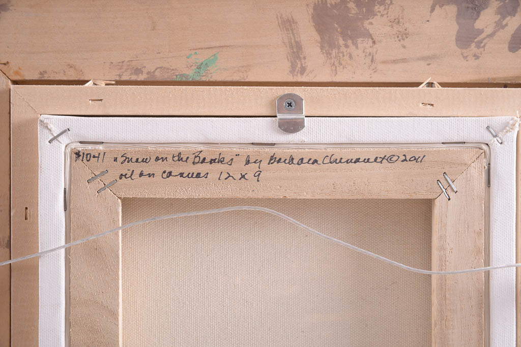 Barbara Chenault "Snow On The Banks" Original Oil Painting