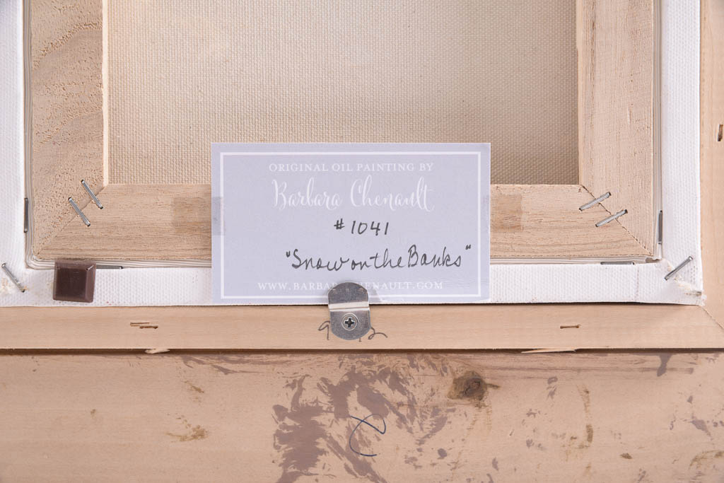 Barbara Chenault "Snow On The Banks" Original Oil Painting