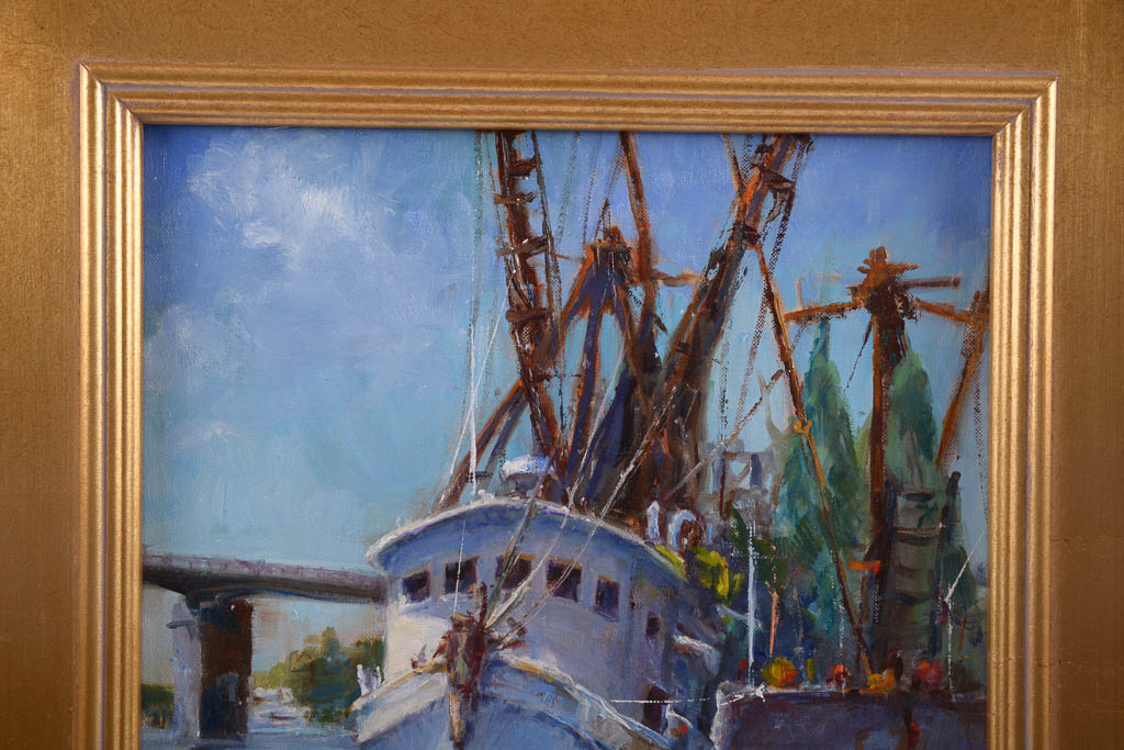 Barbara Chenault "Ready For Shrimpin'" Original Oil Painting