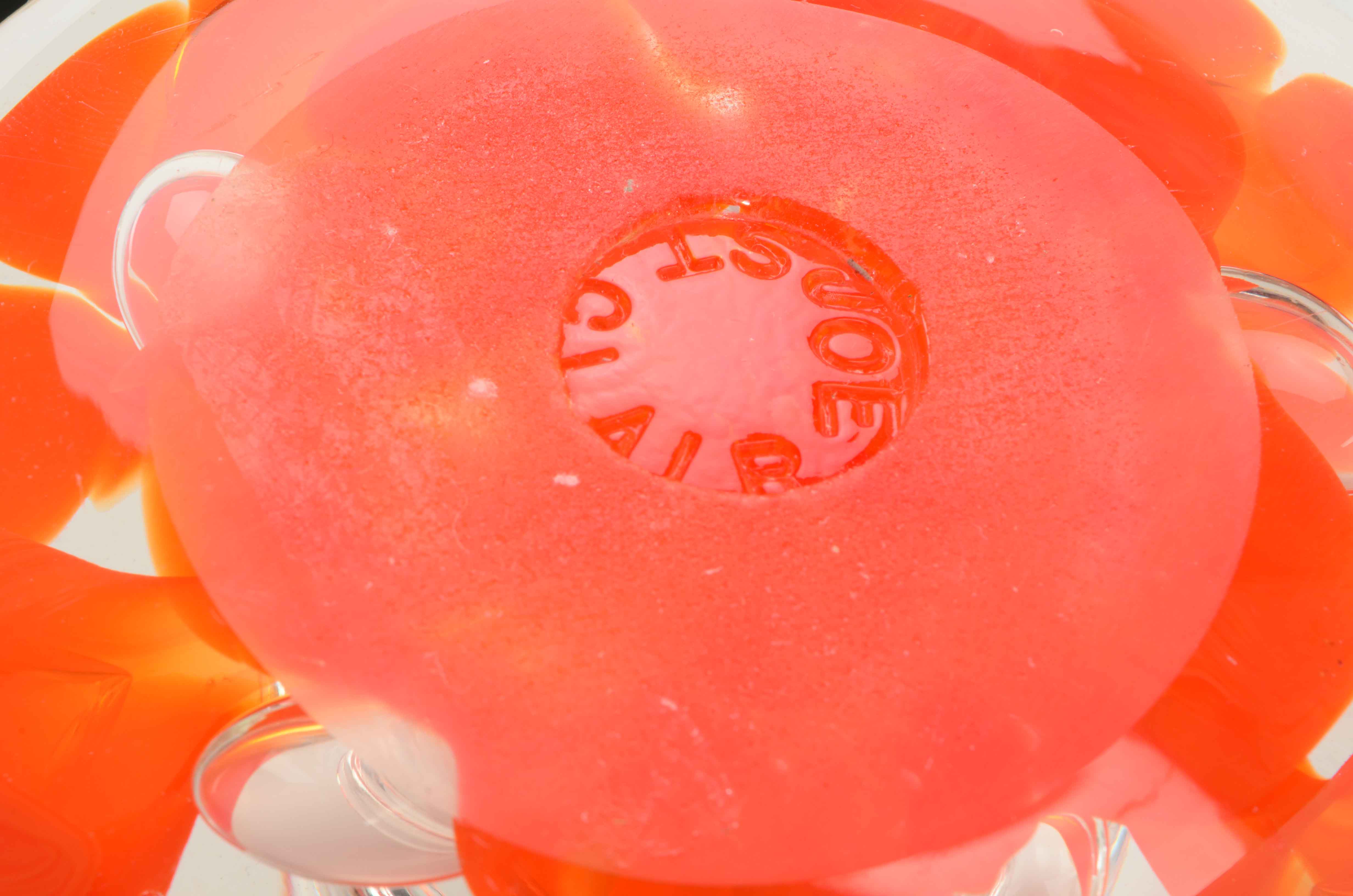 Signed Joe St Clair Art Glass Candleholders