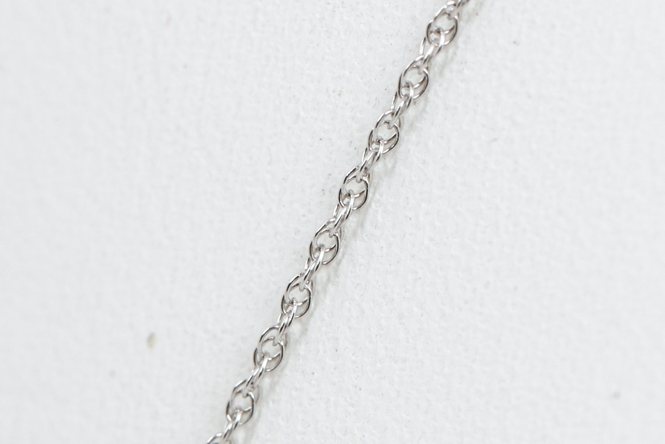 10K White Gold and Diamond Swan Pendant Necklace