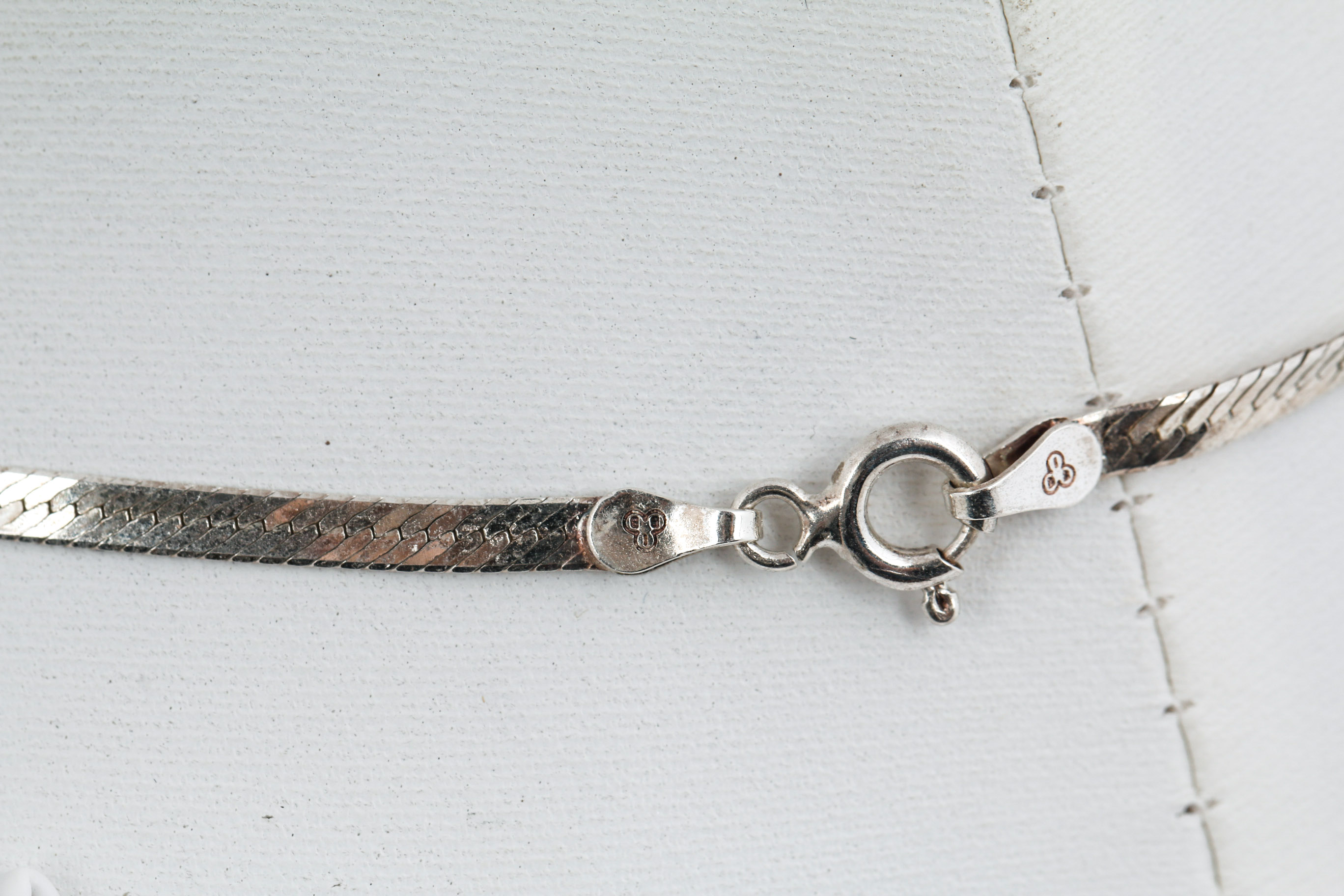 Sterling Silver Herringbone Chain Necklace