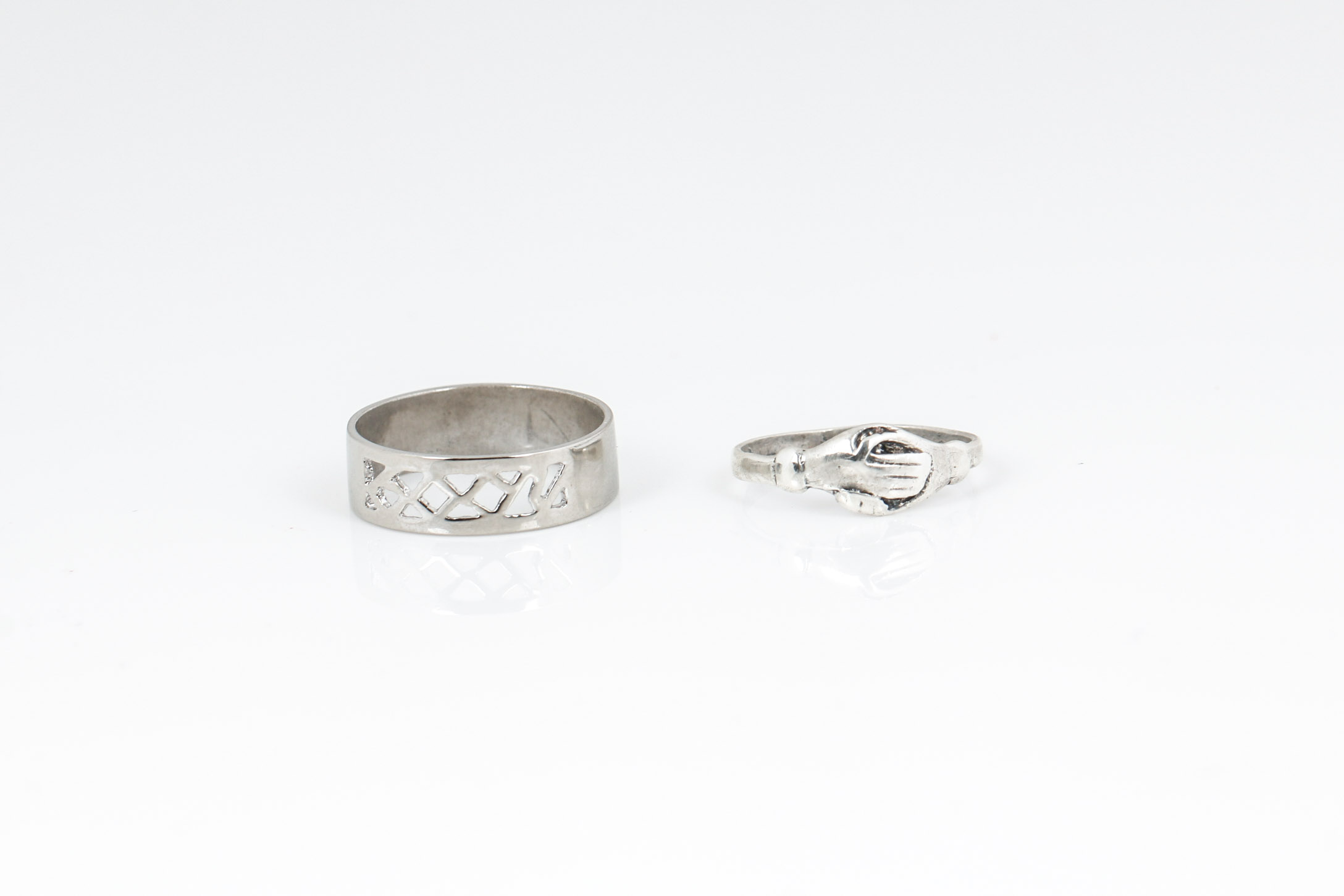 Pair of Sterling Silver Rings