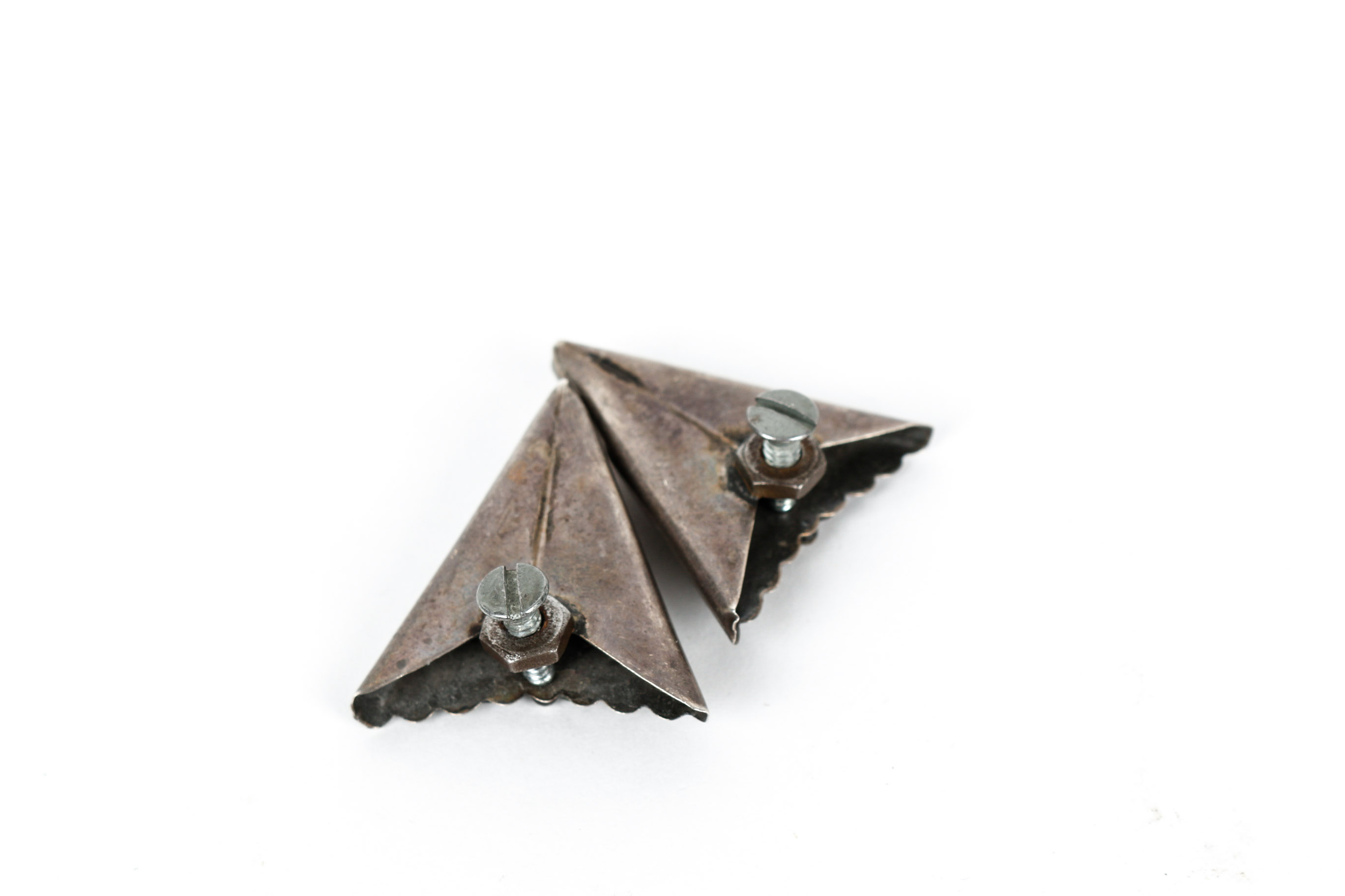 Sterling Silver Collar Clip with Turquoise and Coral, Money Clip and Key Holder