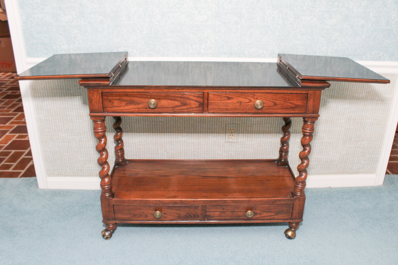 Henredon "Four Centuries" Solid Ash Mobile Server