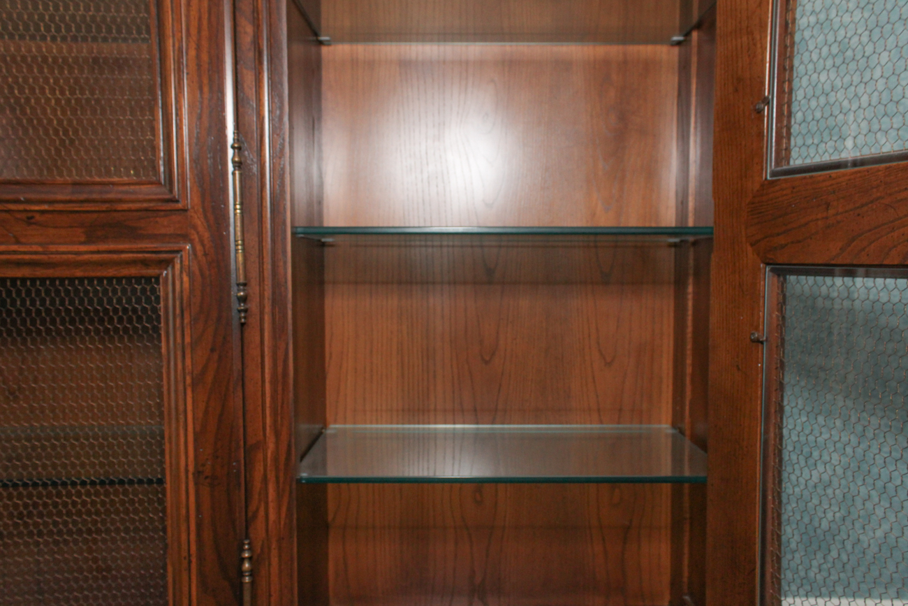 Henredon "Four Centuries" Two-Piece Solid Ash Display Cabinet