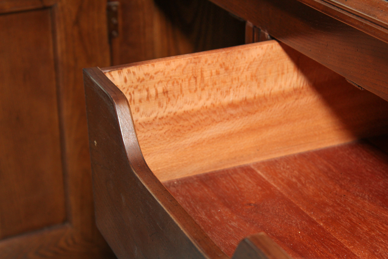 Henredon "Four Centuries" Two-Piece Solid Ash Display Cabinet