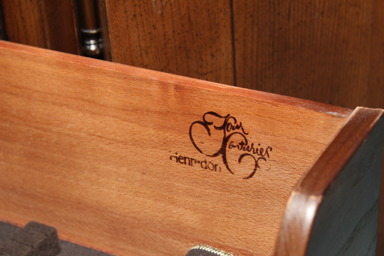 Henredon "Four Centuries" Two-Piece Solid Ash Display Cabinet