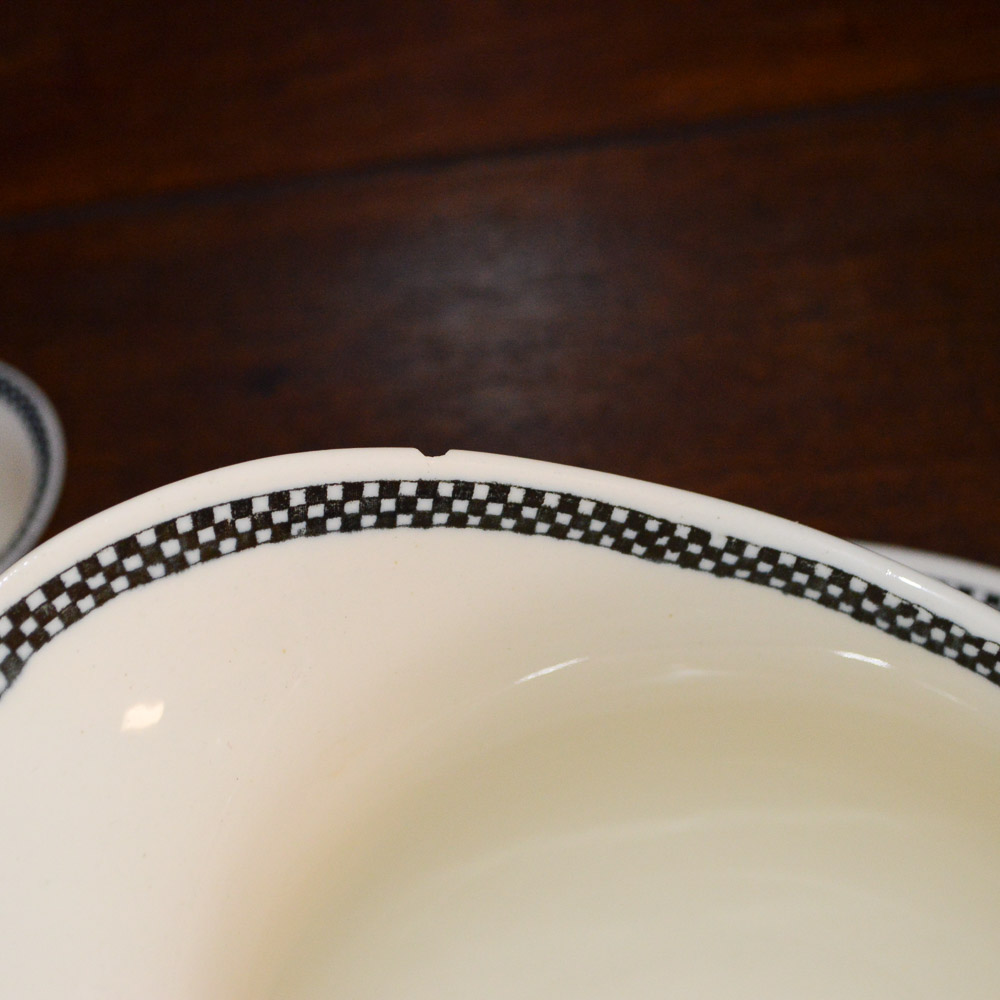 Vintage Walnut Washstand With Wedgwood Wash Bowl and Chamber Pot