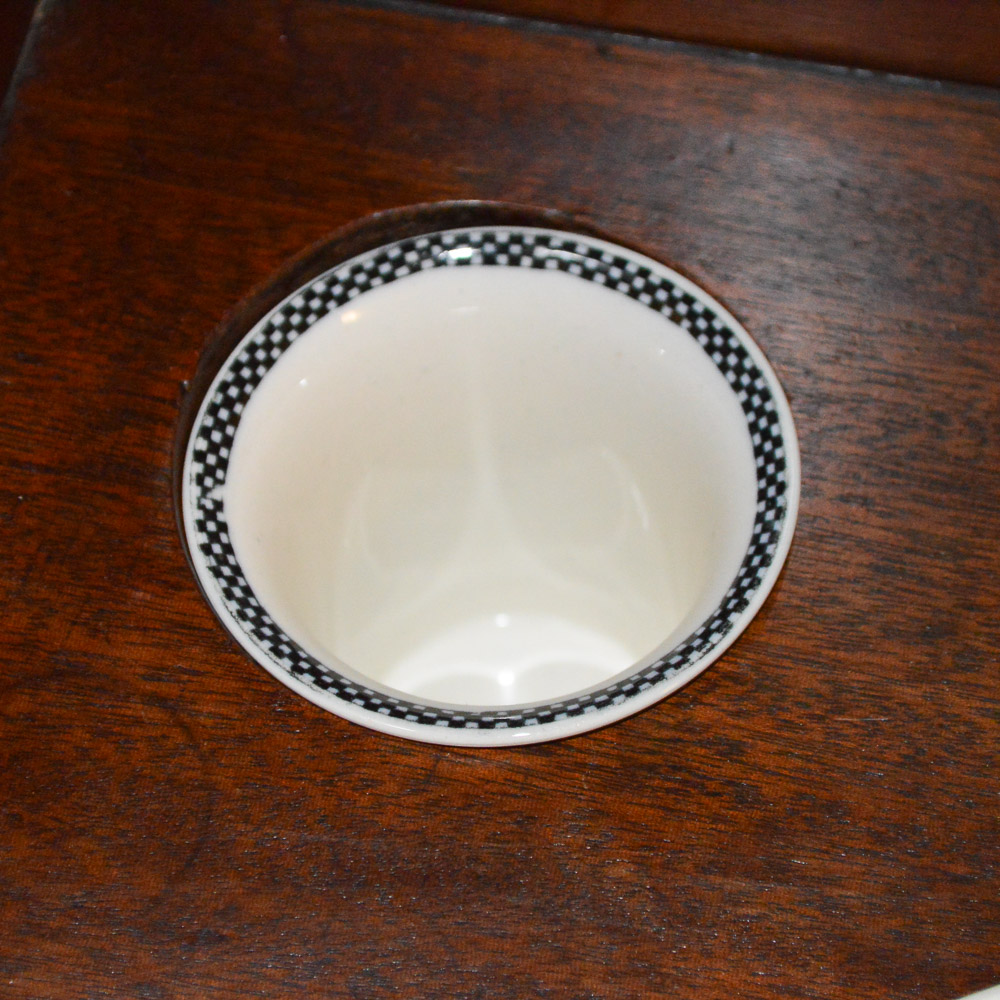 Vintage Walnut Washstand With Wedgwood Wash Bowl and Chamber Pot