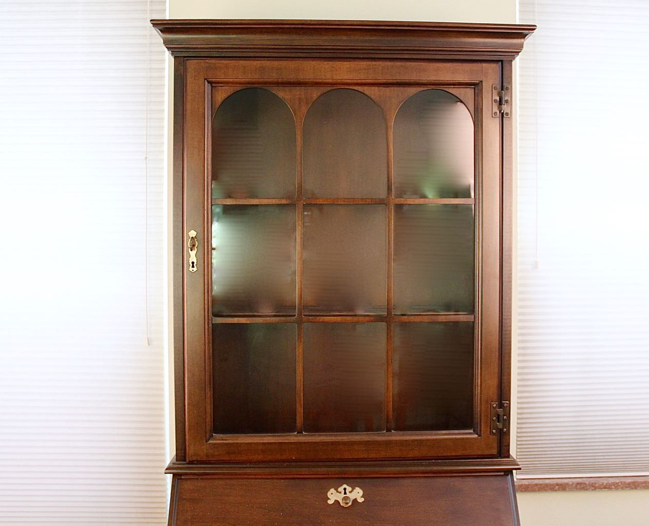 Jasper Cabinet Secretary Desk with Display Cabinet