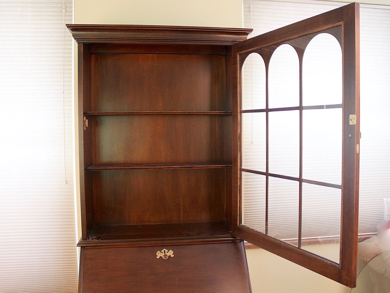 Jasper Cabinet Secretary Desk with Display Cabinet