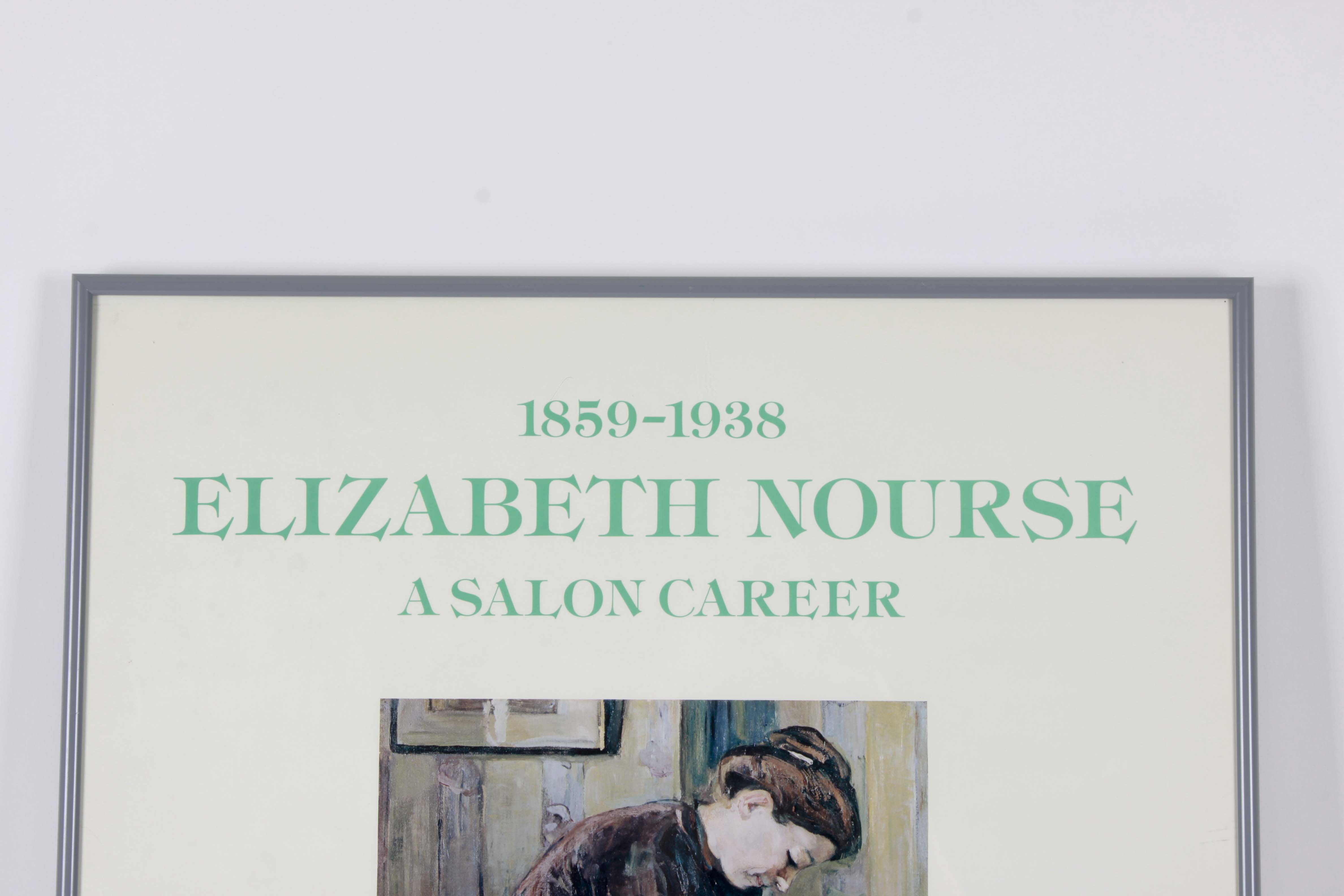 Cincinnati Art Museum Exhibition Poster Lithograph of "A Salon Career " by Elizabeth Nourse