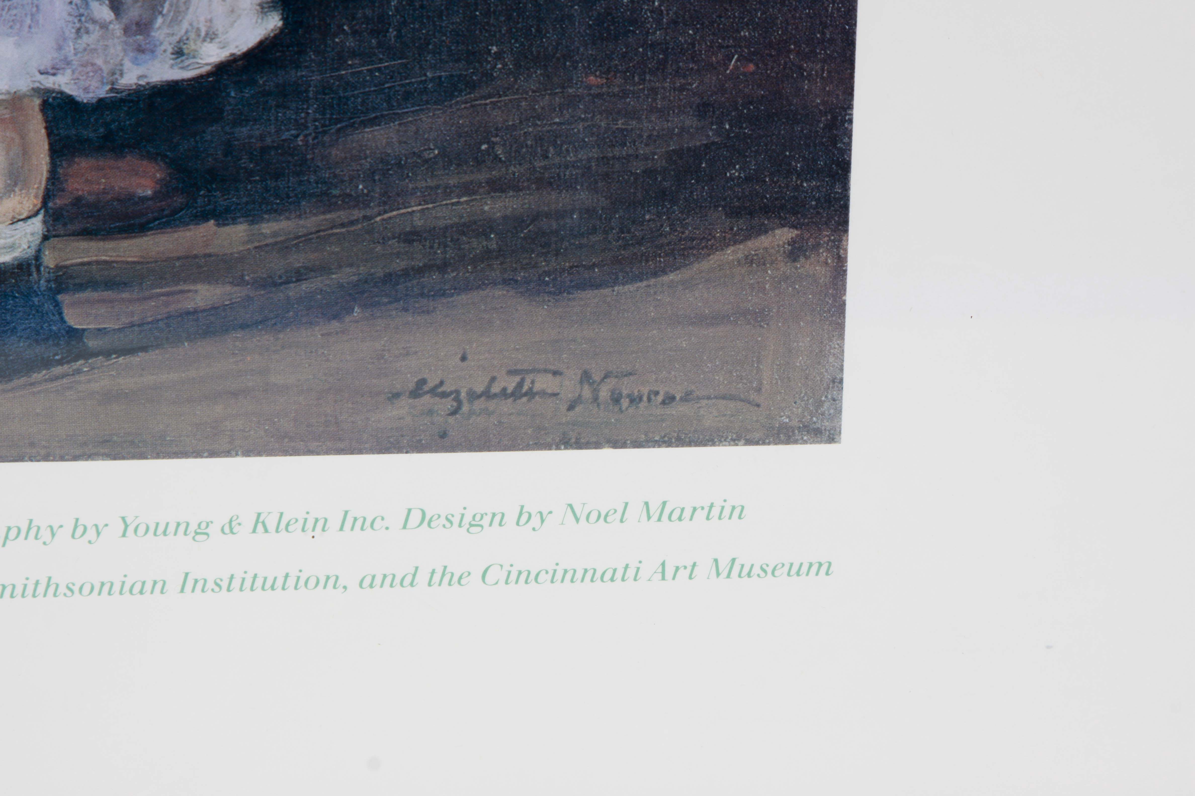 Cincinnati Art Museum Exhibition Poster Lithograph of "A Salon Career " by Elizabeth Nourse