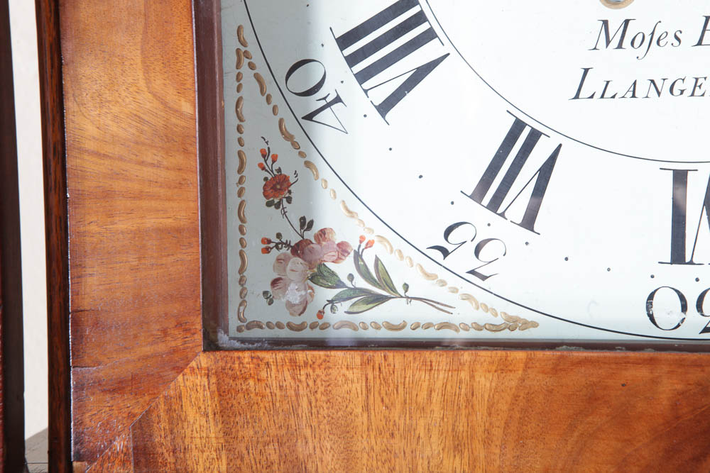 Antique Welsh Oak Longcase Clock by Moses Evans of Llangerniew