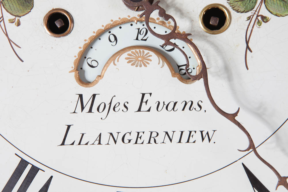 Antique Welsh Oak Longcase Clock by Moses Evans of Llangerniew