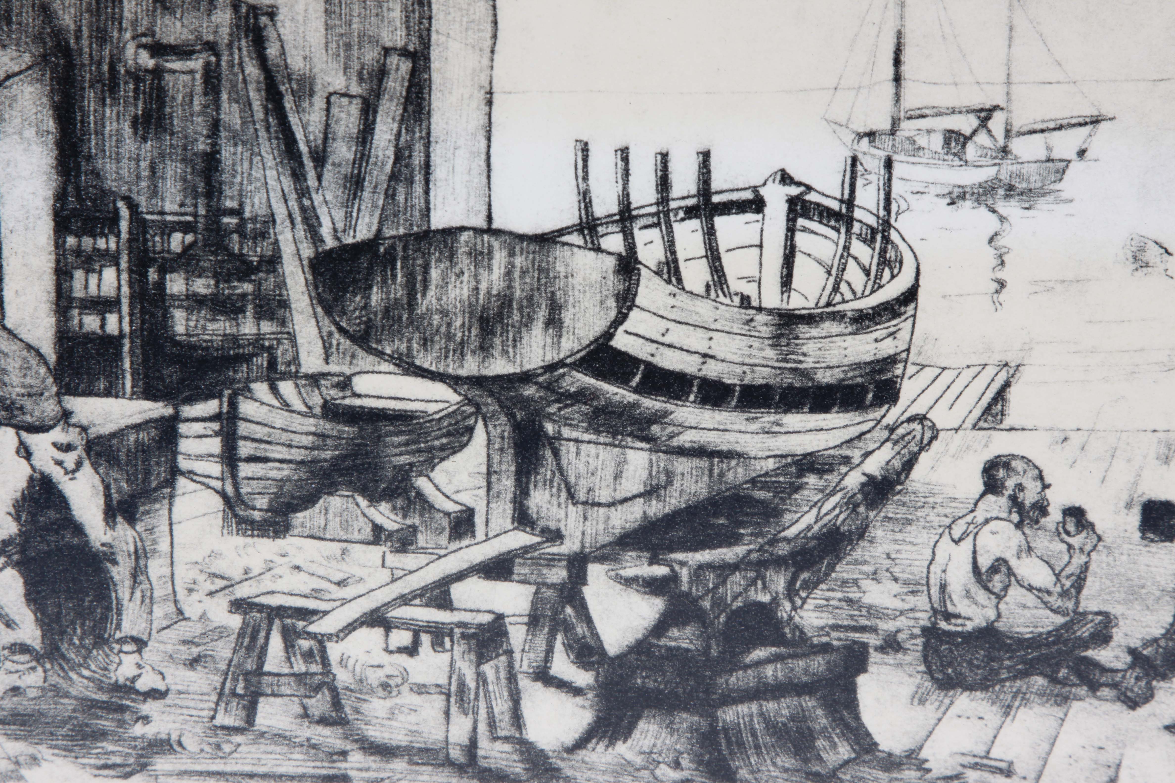 Talio-Crome After Lionel Barrymore's "The Old Boat Works"