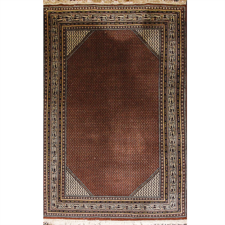 Hand-Knotted Mir-Serabend Area Rug